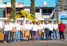 Humberto Jiménez, da banderazo de de arranque de obra en la casa de la cultura, que marca el inicio del Centro Multidisciplinario en Los Reyes.