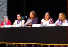Mujeres suemistas en defensa de sus derechos laborales
