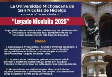 “Legado Nicolaita” reconoce a las y los docentes de la UMSNH; se invita a participar con propuestas
