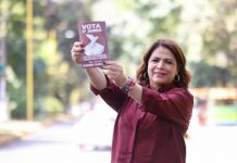 Realiza Fabiola Alanís gira de promoción de elección judicial en Uruapan