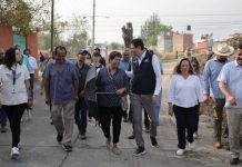 Alfonso Martínez supervisa trabajos de desazolve en dren Arroyo de Tierras