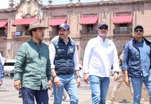Encabeza Yankel Benítez recorrido de seguridad y protección civil en el centro de Morelia