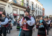 Rotundo éxito, la presentación de la Banda de Gaitas de Forcarei en Morelia